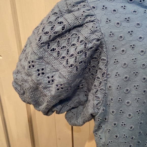 NWOT Free People Blue Apricot Rose Eyelet Dress - Picture 2 of 4